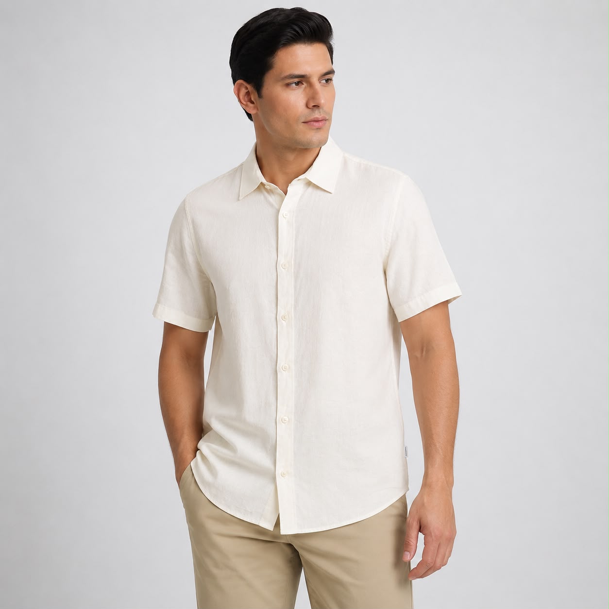CAMISA MANGA CORTA ESTILO GUAYABERA