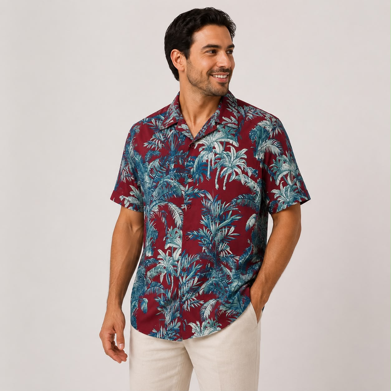 CAMISA MANGA CORTA ESTILO GUAYABERA