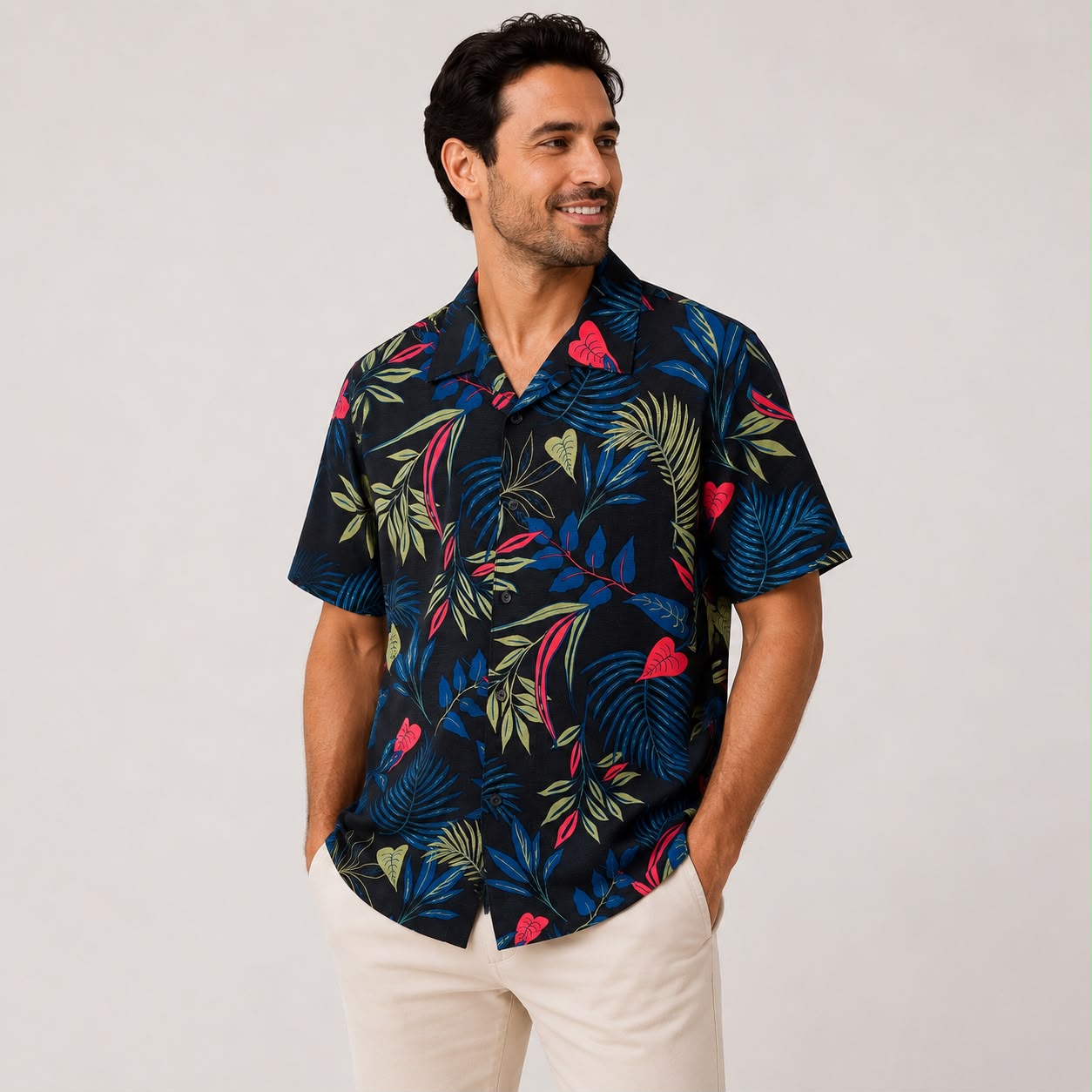 CAMISA MANGA CORTA ESTILO GUAYABERA