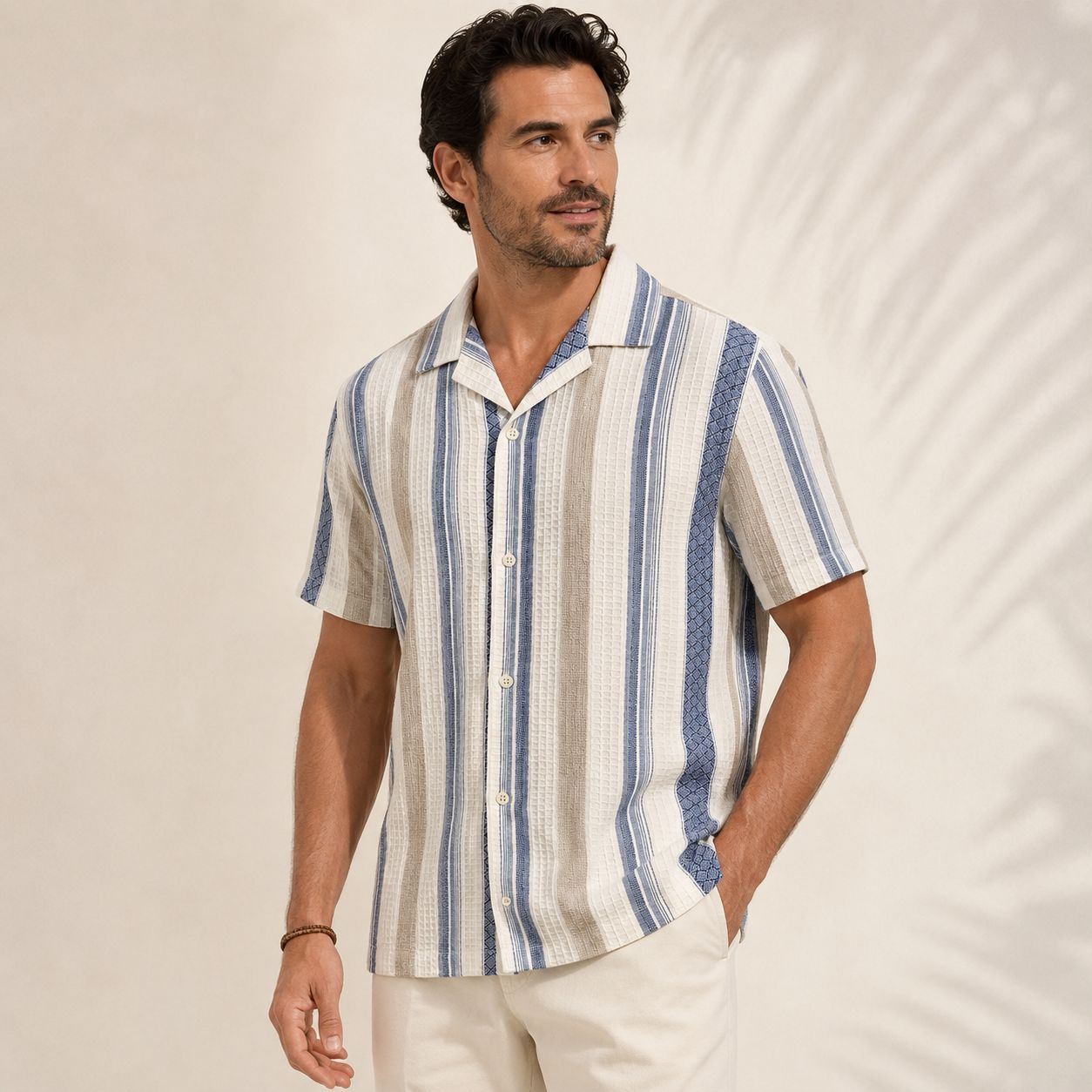 CAMISA MANGA CORTA ESTILO GUAYABERA