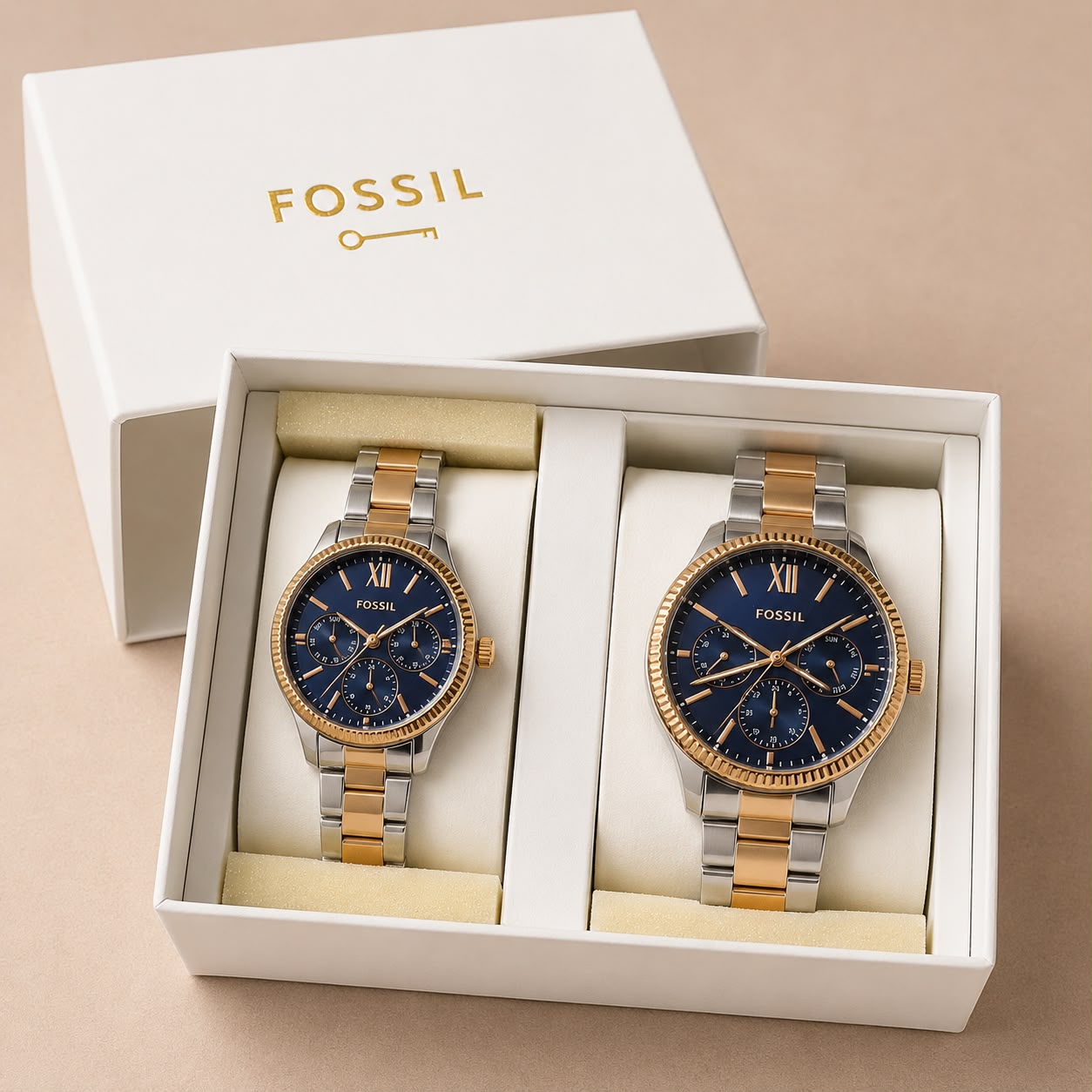 DUO RELOJ FOSIL HOMBRE Y MUJER